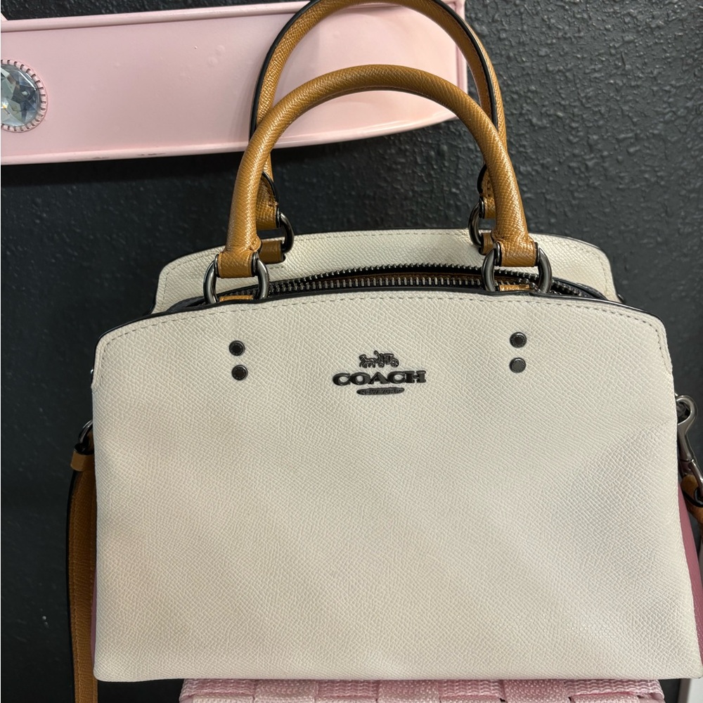 Coach multi color hand bag